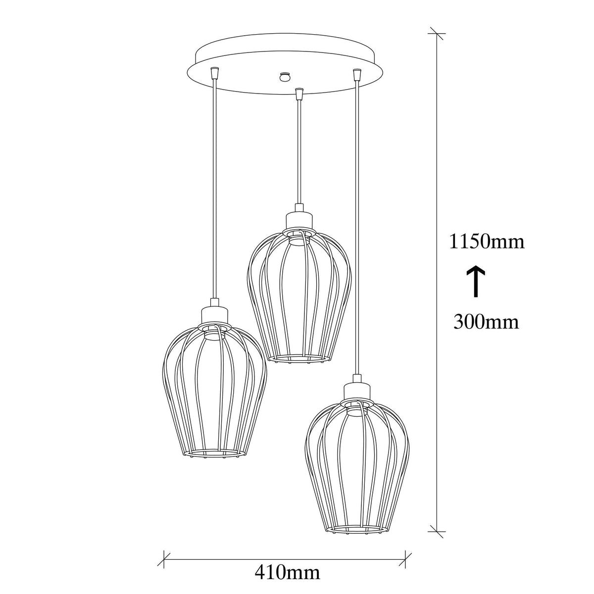 Candelabru, Tel - 6706, Negru