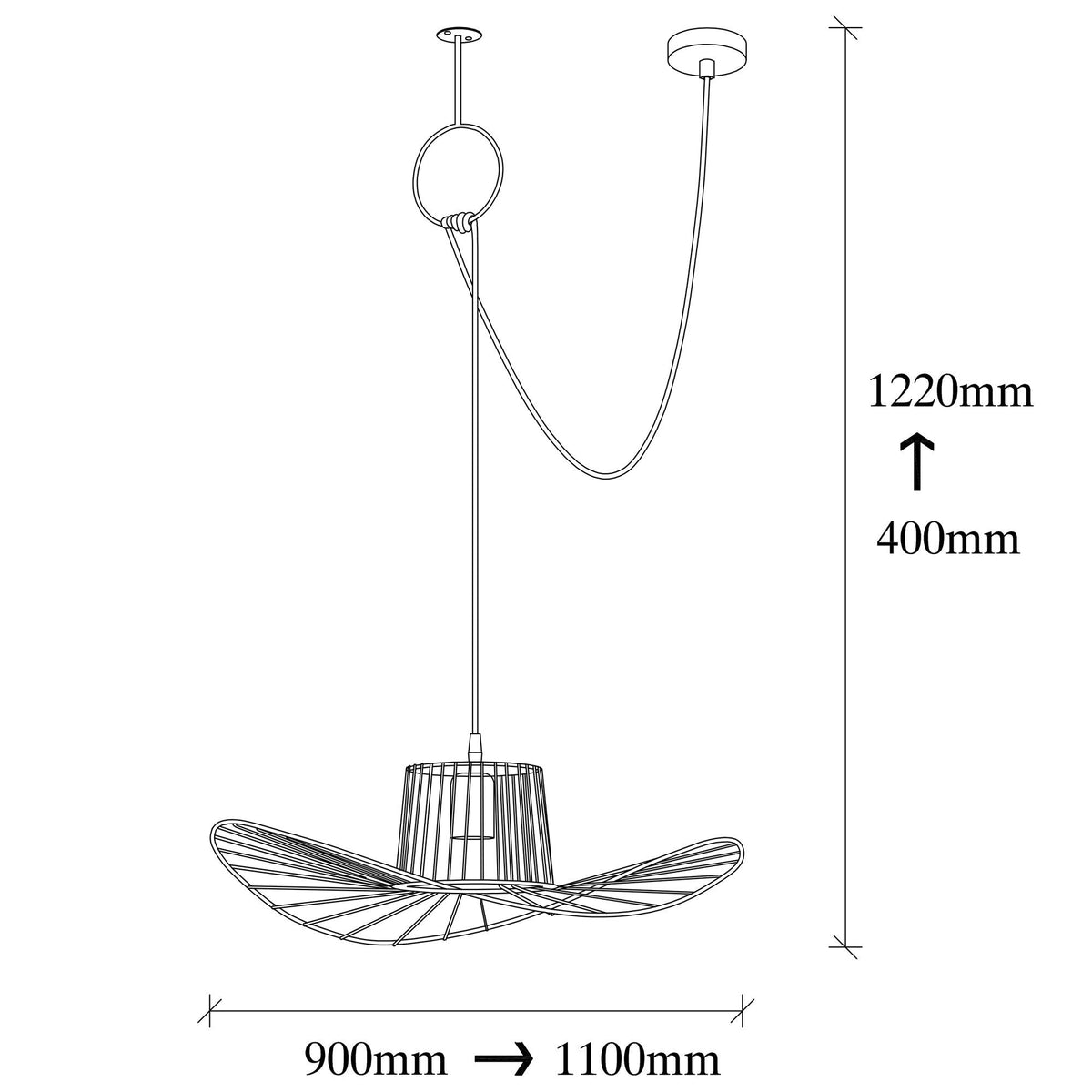 Candelabru, Tel - 6726, Negru