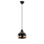 Lustră YILDO 6866, negru/cupru, metal, 17x112 cm