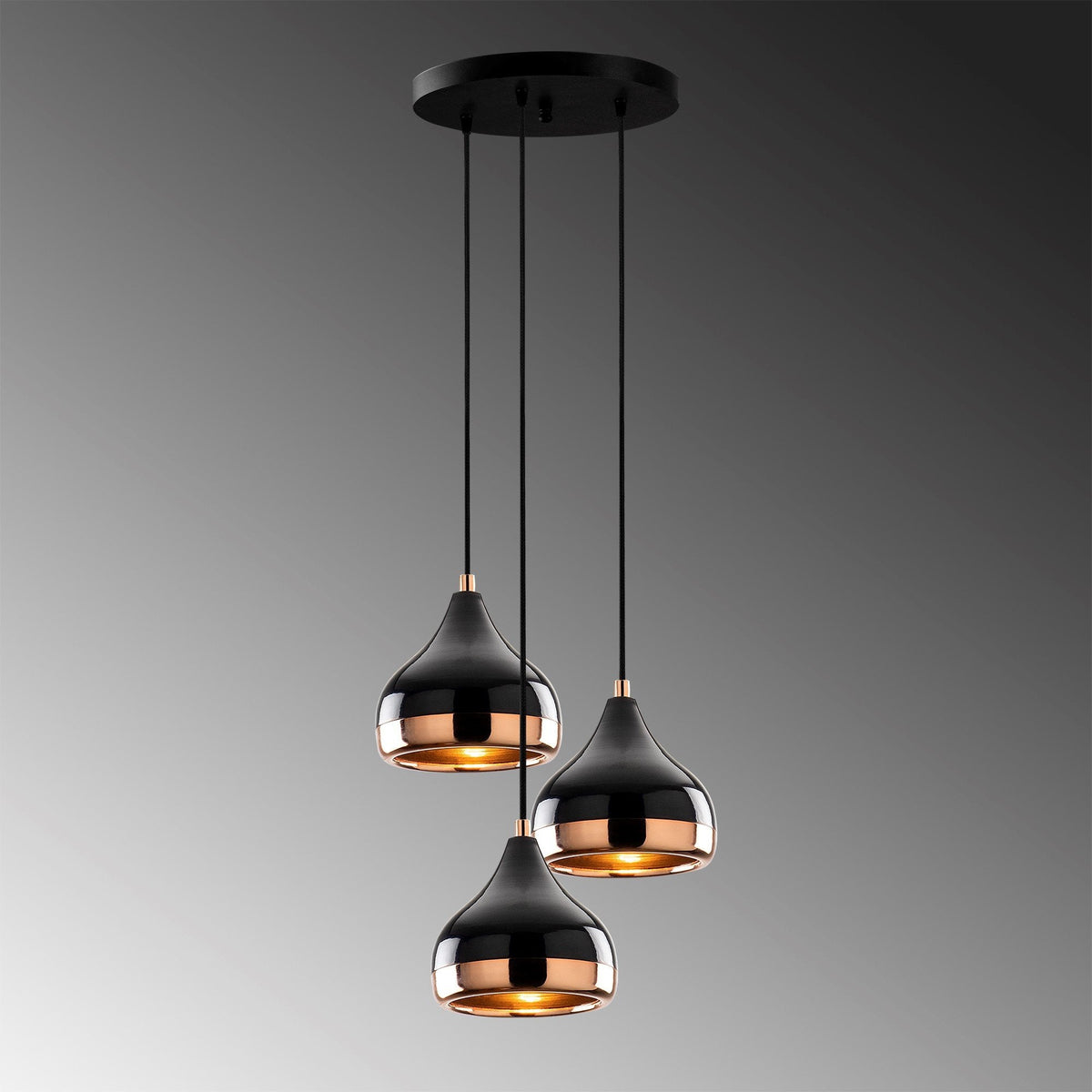 Candelabru, Yıldo - 6871, Negru / Cupru