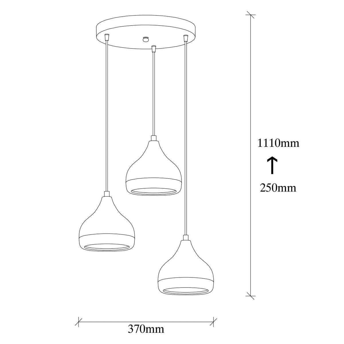 Candelabru, Yıldo - 6871, Negru / Cupru