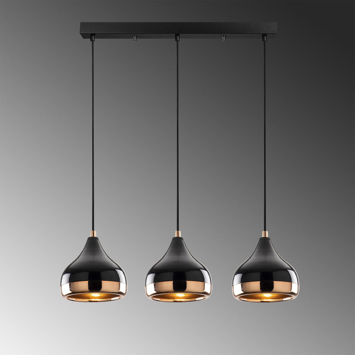 Candelabru, Yıldo - 6877, Negru / Cupru
