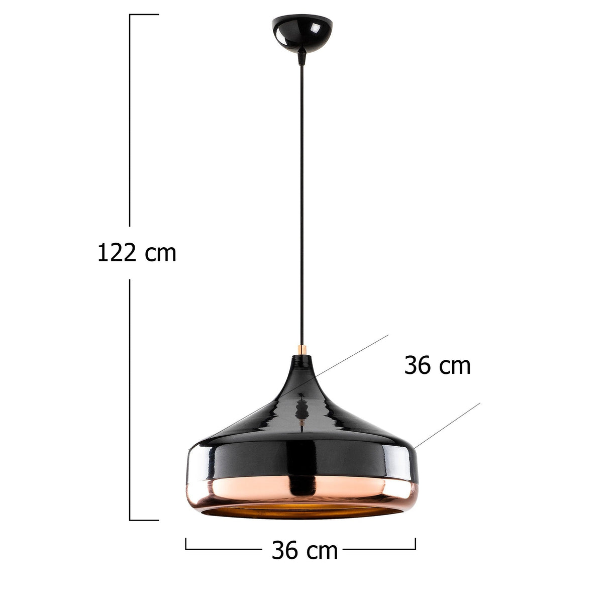 Candelabru, Yıldo - 253-S, Negru / Cupru