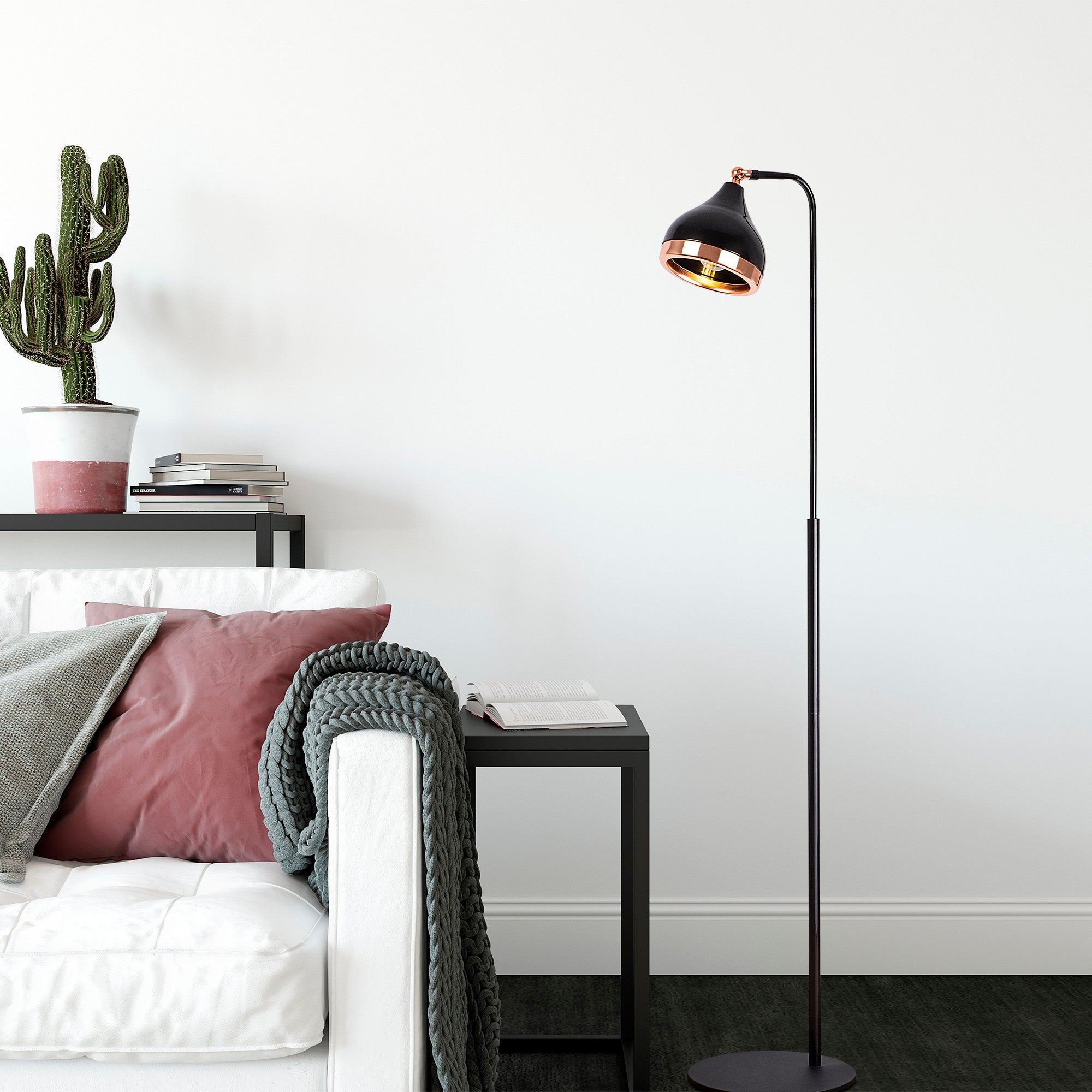 Lampadar, Yıldo - NT - 146, Negru / Cupru