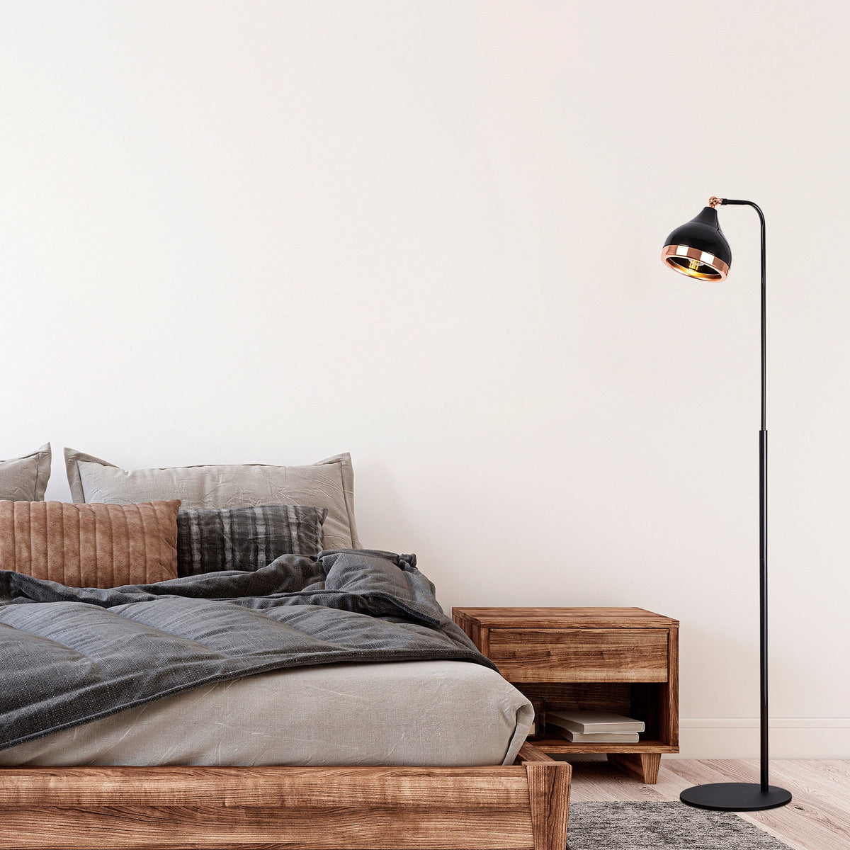 Lampadar, Yıldo - NT - 146, Negru / Cupru
