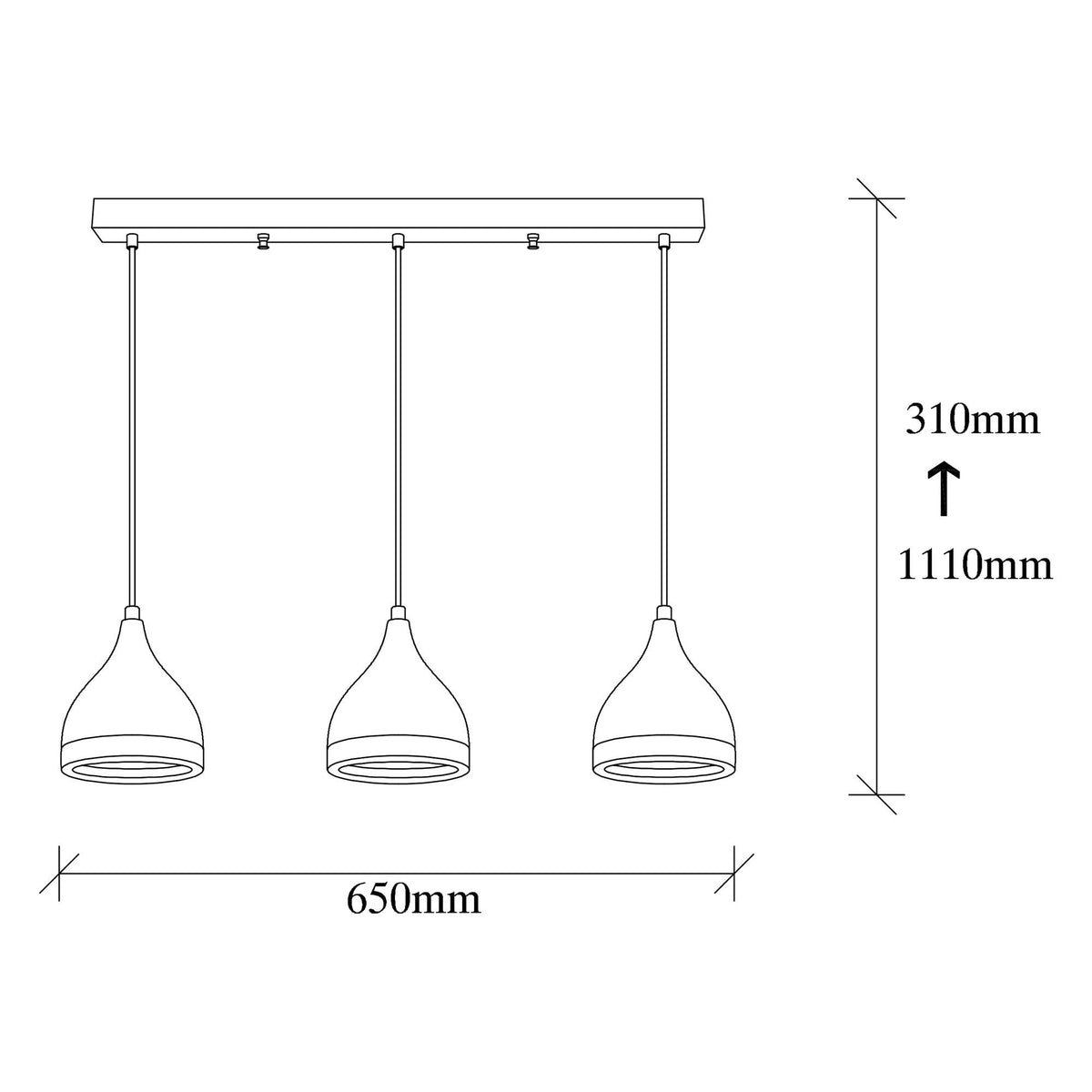 Candelabru, Yıldo - 7041, Negru / Cupru