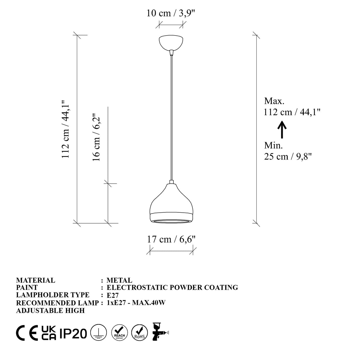 Candelabru, Yildo - M-6870, Alb