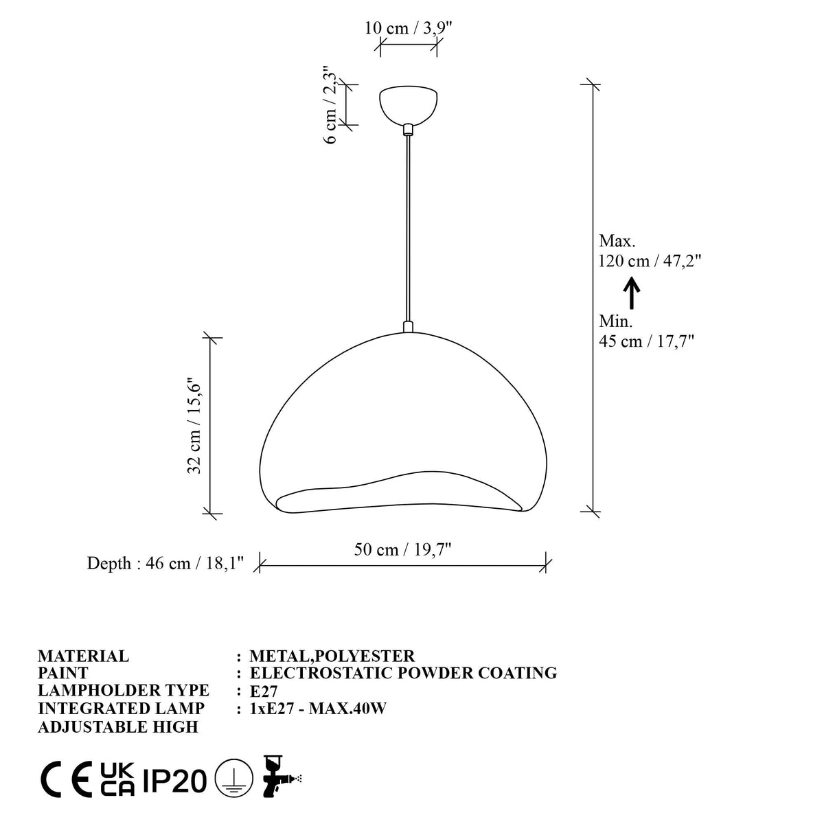 Candelabru, Lora-50-Nua, Alb