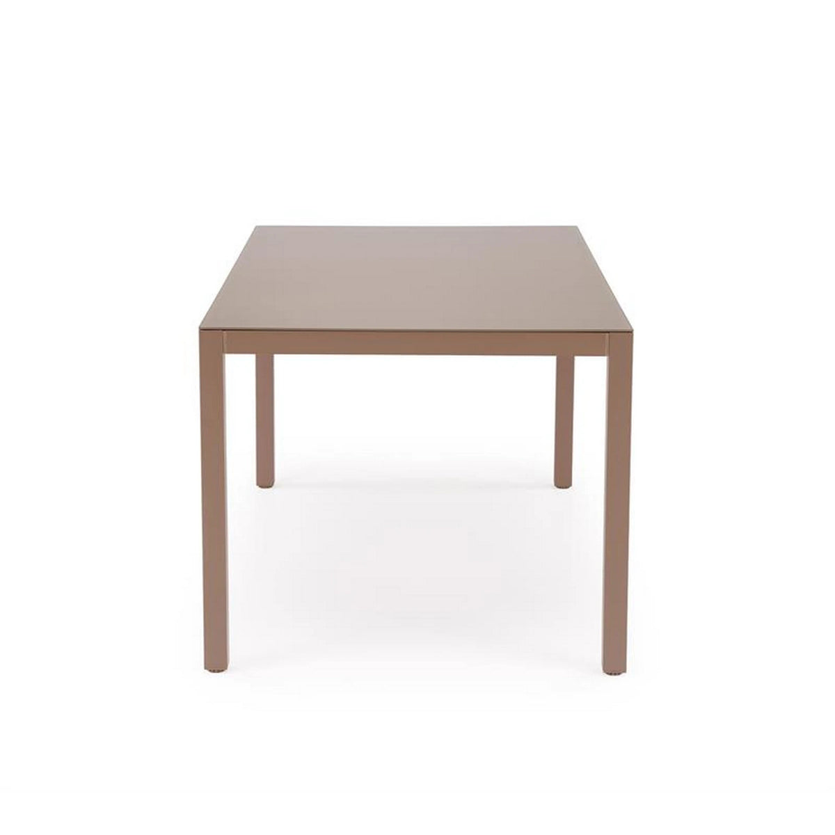 Masa gradina HOVER, bej/cappuccino, sticla/metal, 150x90x75 cm