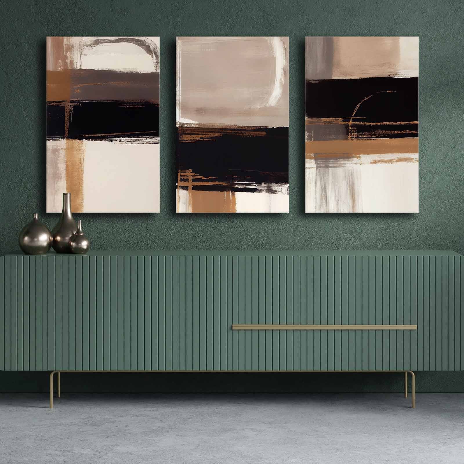 Tablou decorativ pe pânză (3 piese), 3P4570GSC-007, Multicolor