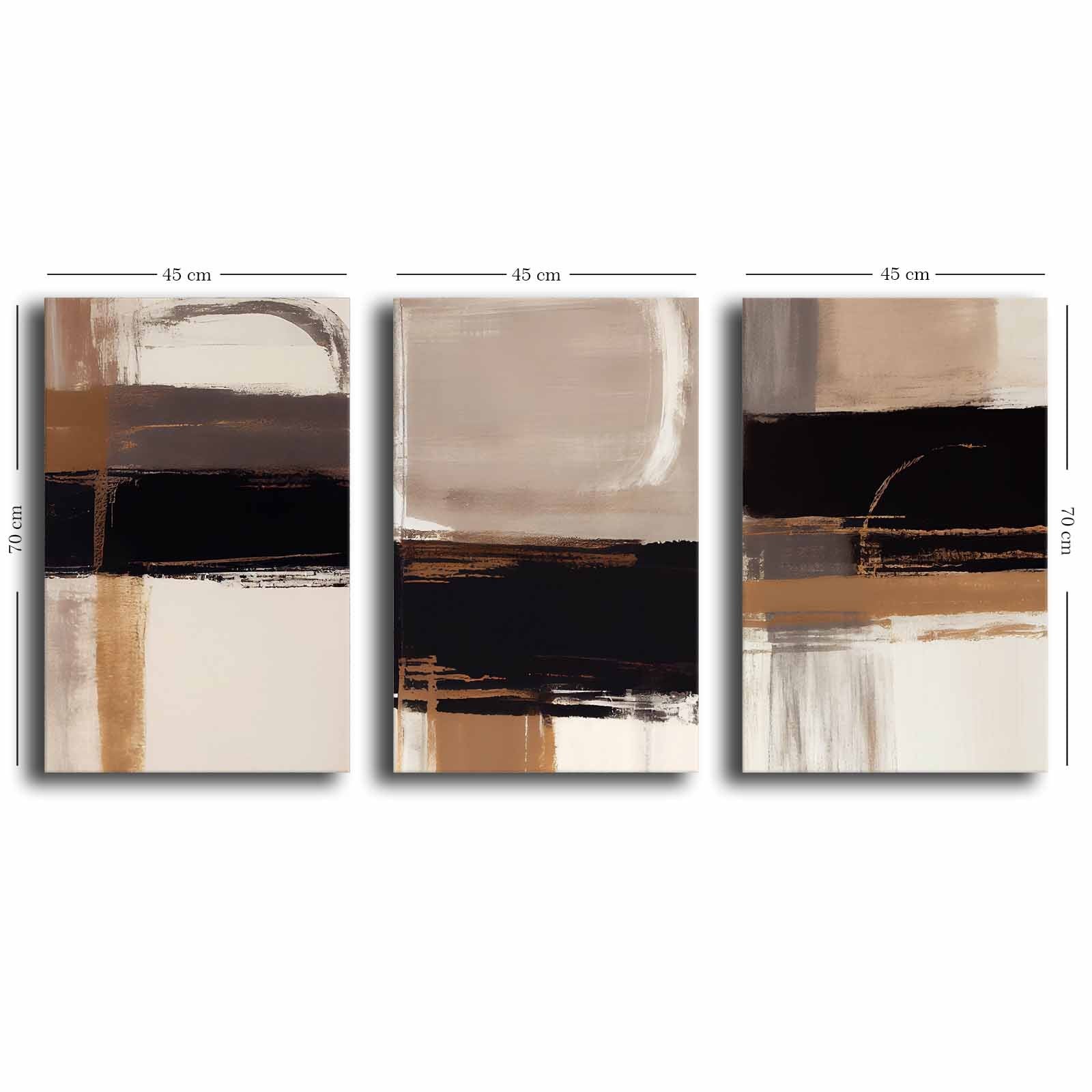 Tablou decorativ pe pânză (3 piese), 3P4570GSC-007, Multicolor