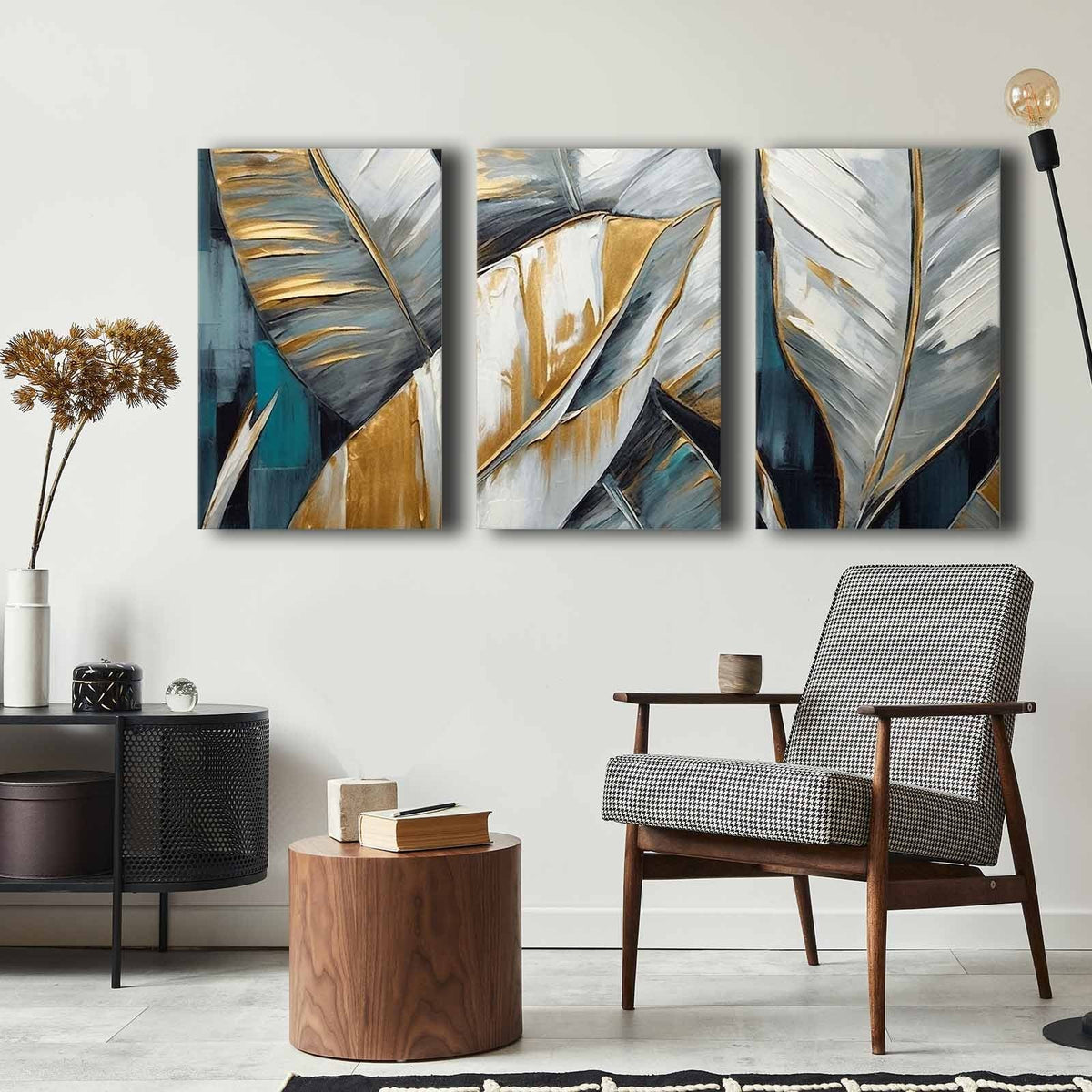 Tablou decorativ pe pânză (3 piese), 3P4570GSC-013, Multicolor