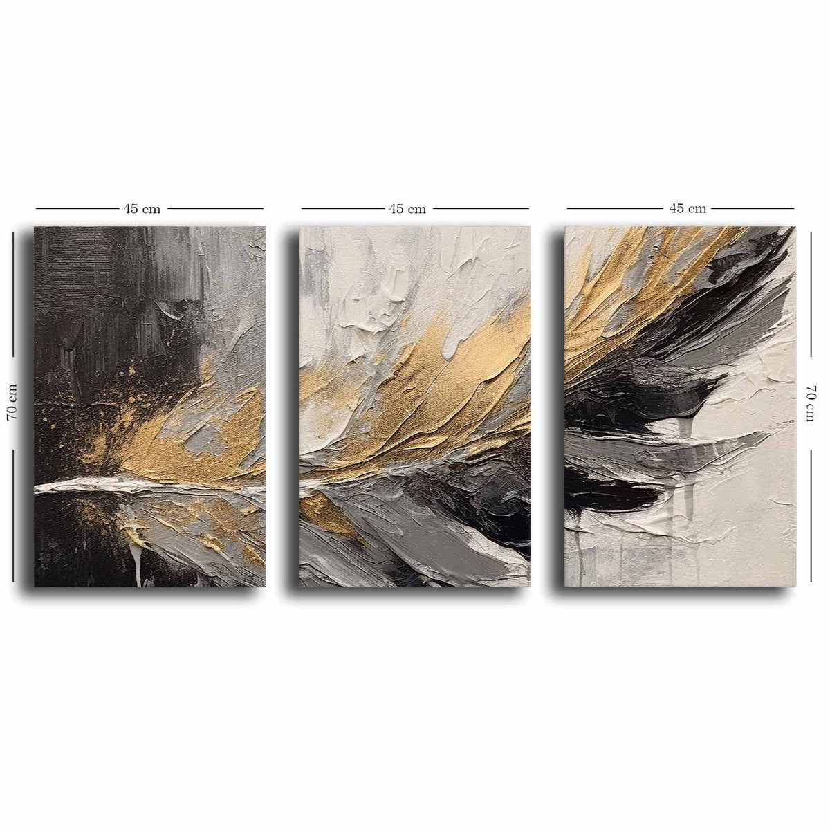 Tablou decorativ pe pânză (3 piese), 3P4570GSC-016, Multicolor