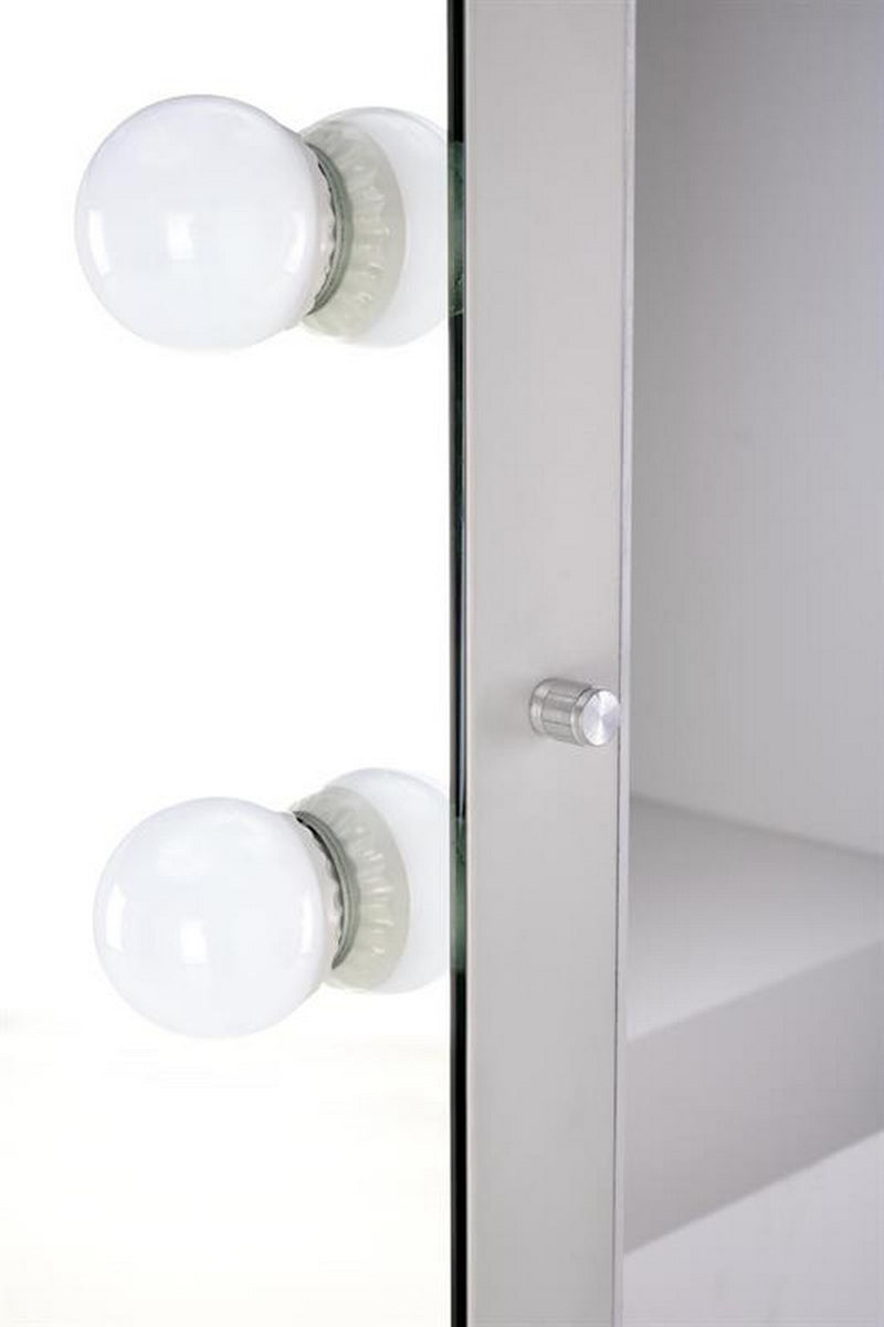 Oglinda PEARL, argintiu, cu iluminare LED, 87x170 cm