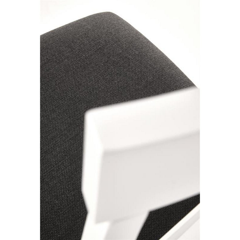 Scaun bucatarie TUTTI 2, alb/gri, stofa clasica/lemn, 45x49x90 cm