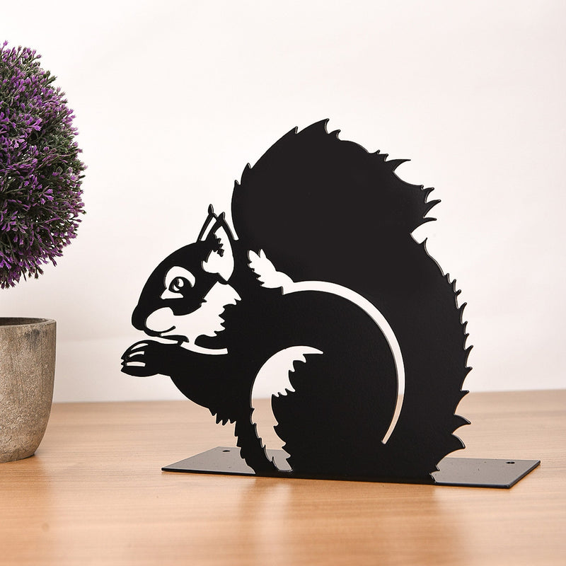 Accesoriu decorativ SQUIRREL, negru, metal, 21x20 cm