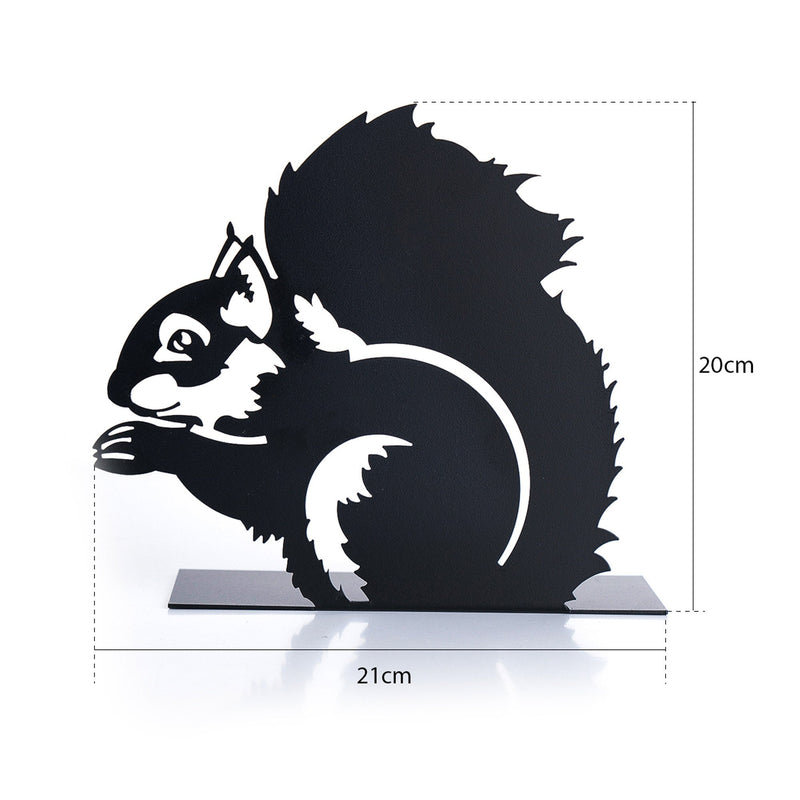 Accesoriu decorativ SQUIRREL, negru, metal, 21x20 cm