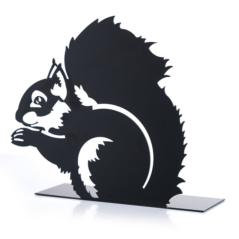 Accesoriu decorativ SQUIRREL, negru, metal, 21x20 cm