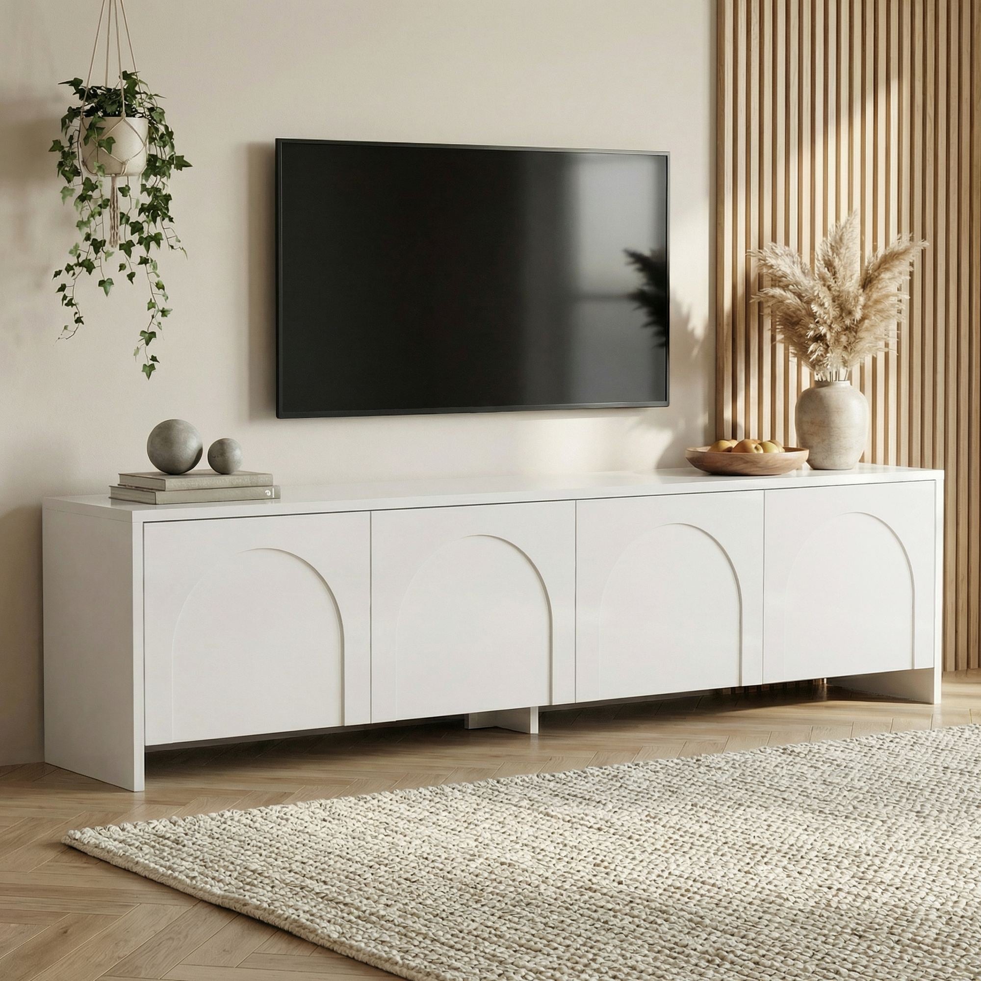 Comodă TV, Aurelia - White, Alb
