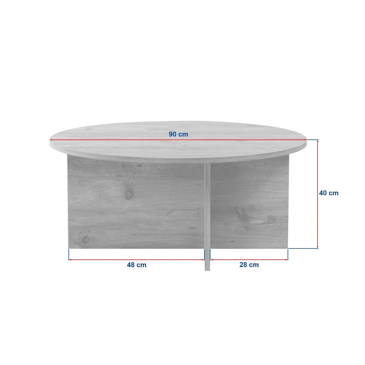 Masuta cafea SOLEIL, nuc, PAL melaminat, 90x90x40 cm