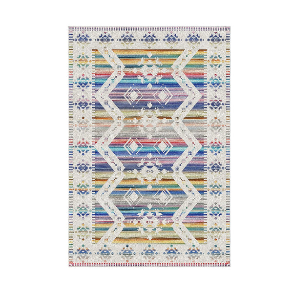 Covor F5014, 80x120 cm, forma dreptunghiulara, poliester, multicolor