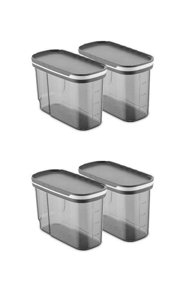 Set cutii depozitare (4 piese), BNMSRGAR04-12, Antracit