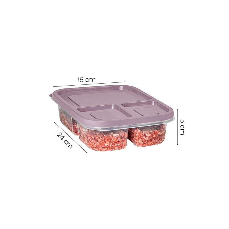 Set 2 caserole 964FRM1208, roz, plastic, 15x24x5 cm