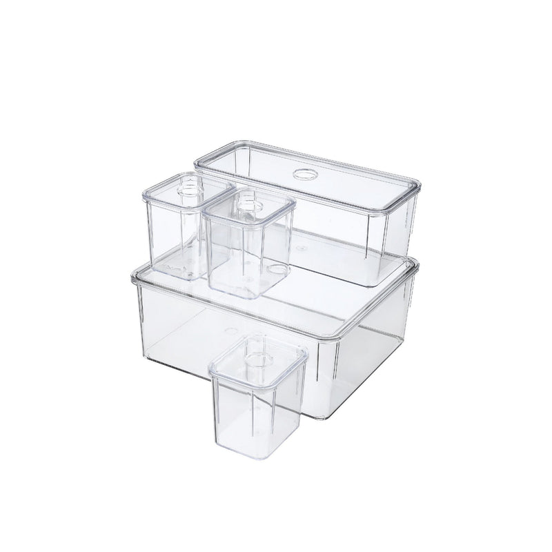 Set 5 recipiente 964FRM1220, transparent, plastic