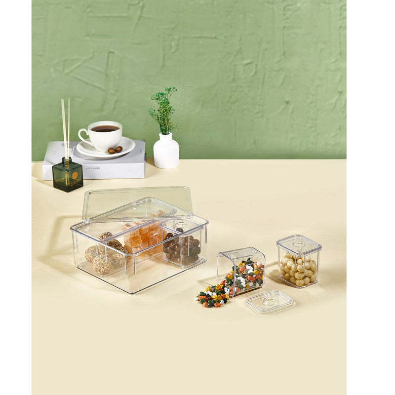 Set 5 recipiente 964FRM1220, transparent, plastic