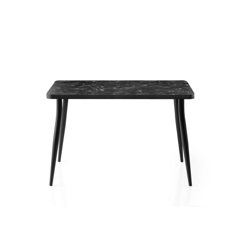 Masa OSLO 3071, negru cu efect de marmura, PAL melaminat, 120x70x75 cm