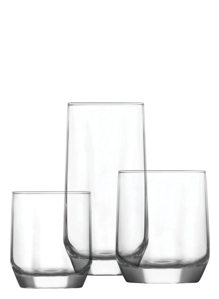 Set pahare (18 piese), LV-DIAS1 INT, Transparent