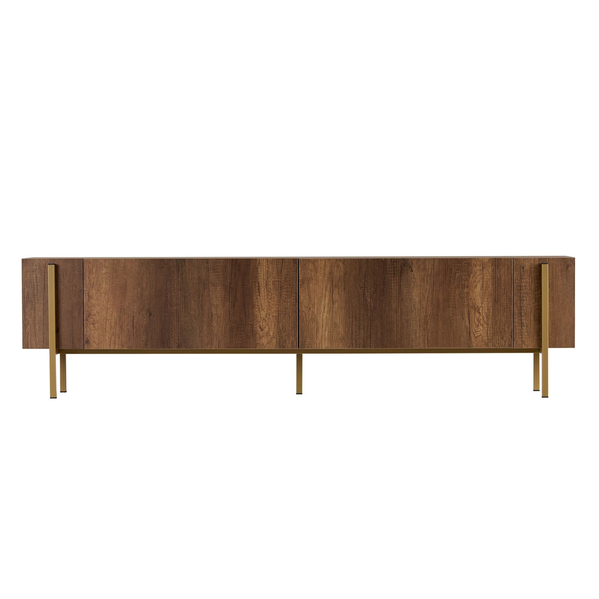 Comodă TV, Nexus - Barok Walnut, Gold, Nuc Baroc Auriu
