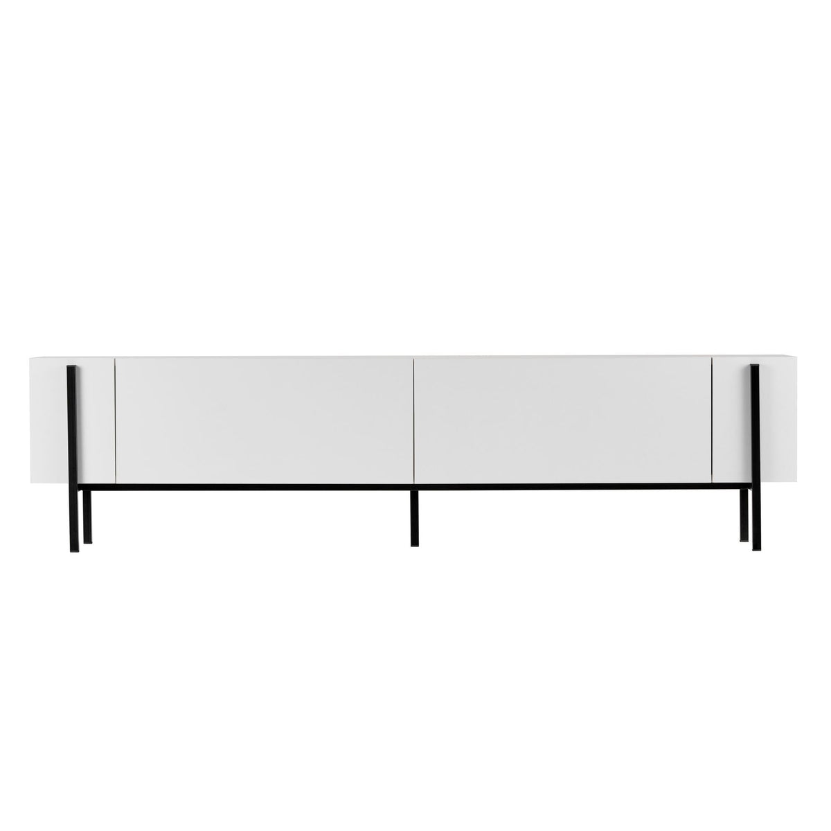 Comodă TV, Nexus - White, Black, Alb / Negru