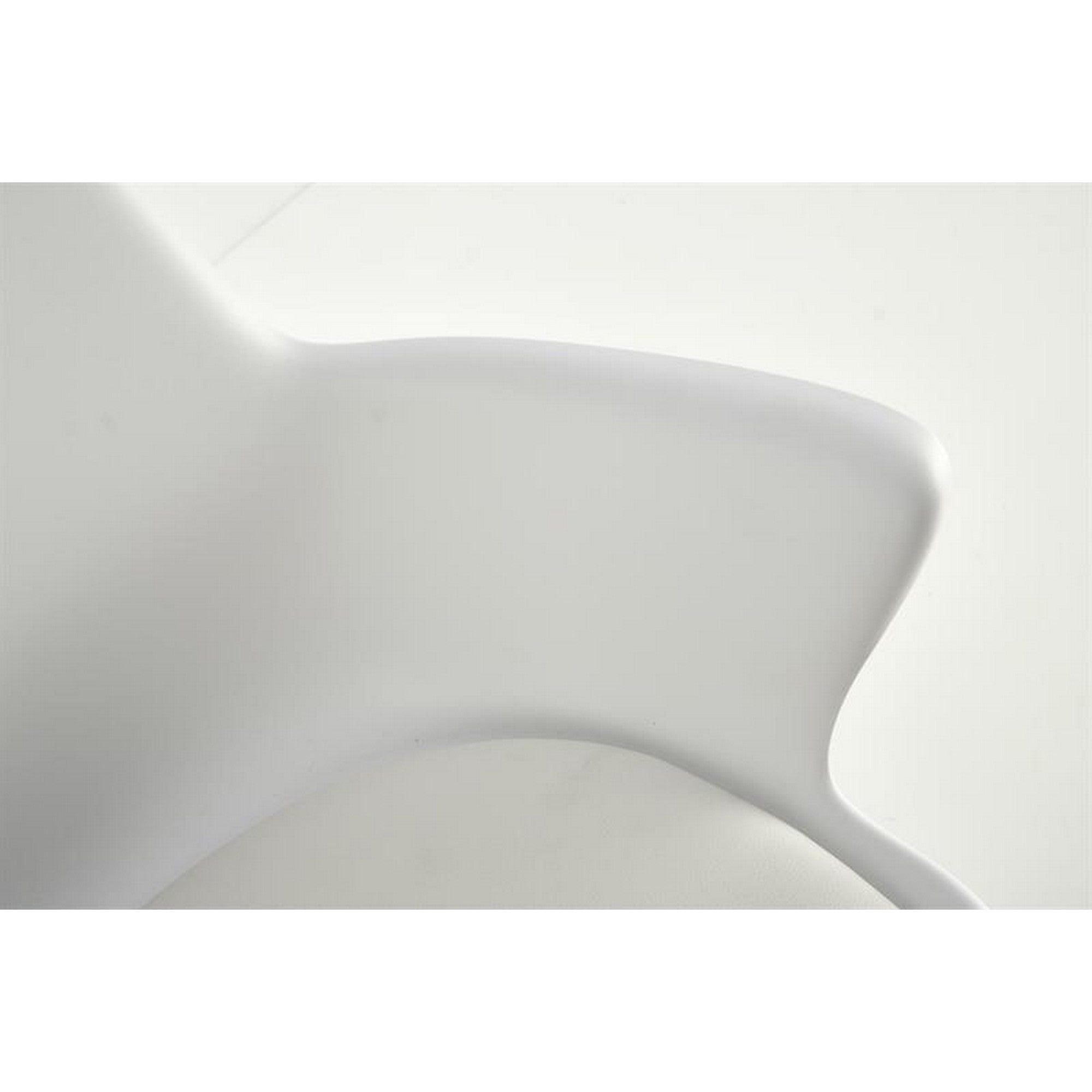Scaun birou GASLY, alb, piele ecologica, 62x64x80/92 cm