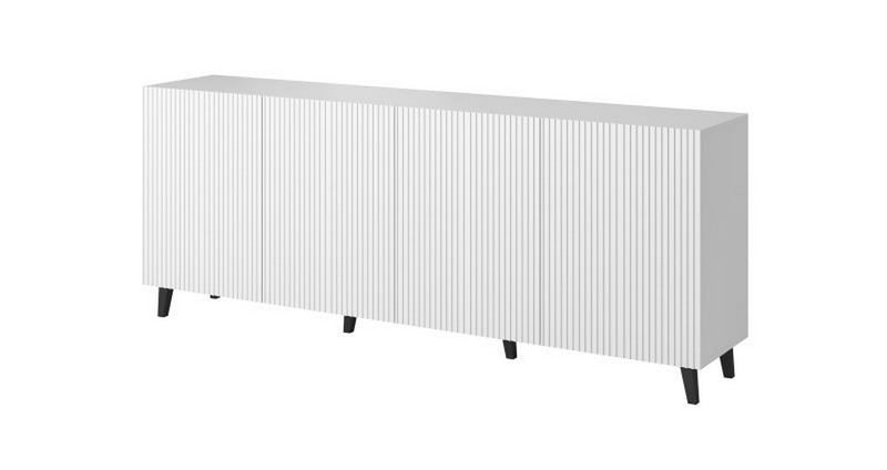 Comoda TV PAFOS, alb, PAL laminat, 200x40x82 cm