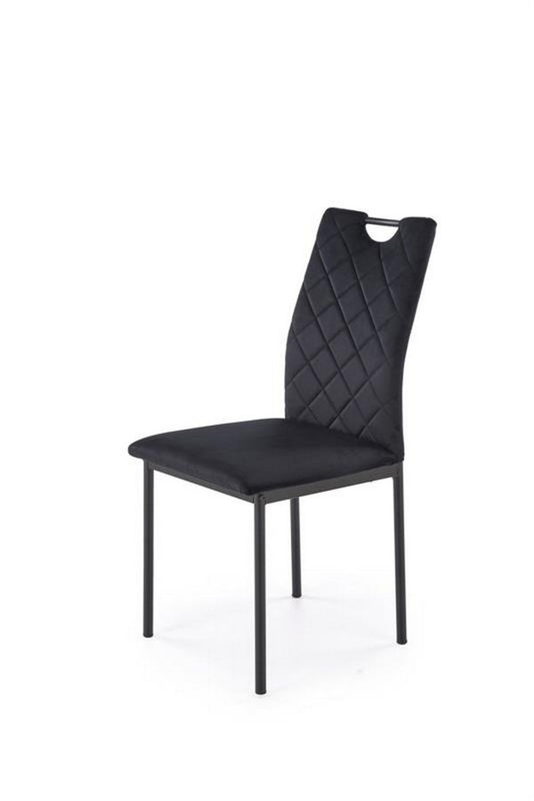 Scaun K577, negru - HLR 66, stofa catifelata/otel, 43x53x93 cm