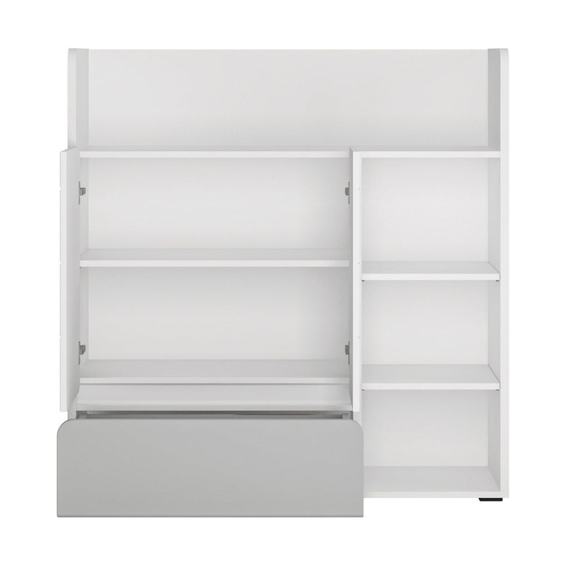 Comoda ALBI, alb, PAL, cu 2 usi si un sertar, 114x41.6x117 cm