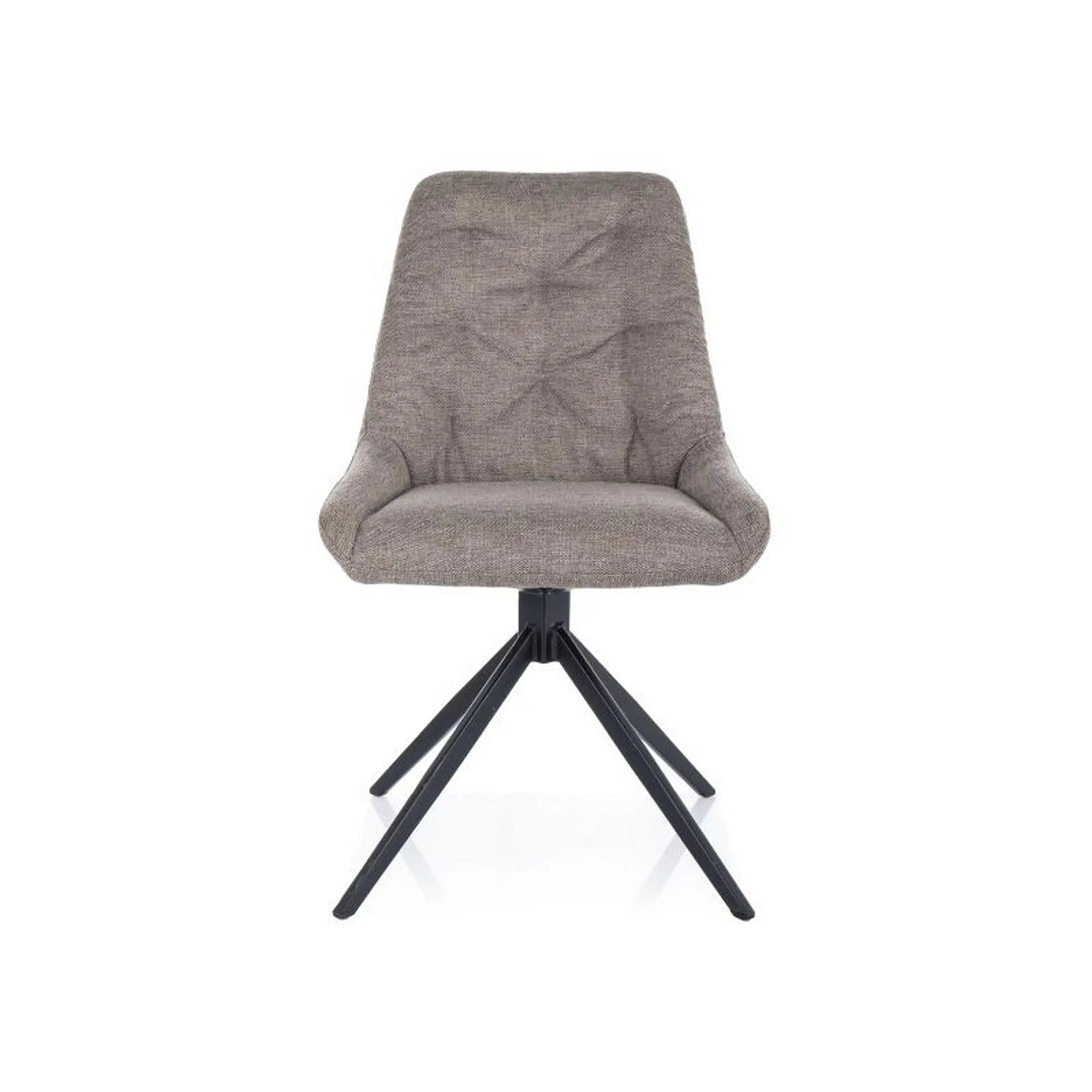 Scaun rotativ ASTI, bej/negru, stofa clasica/metal, 52x45x88 cm