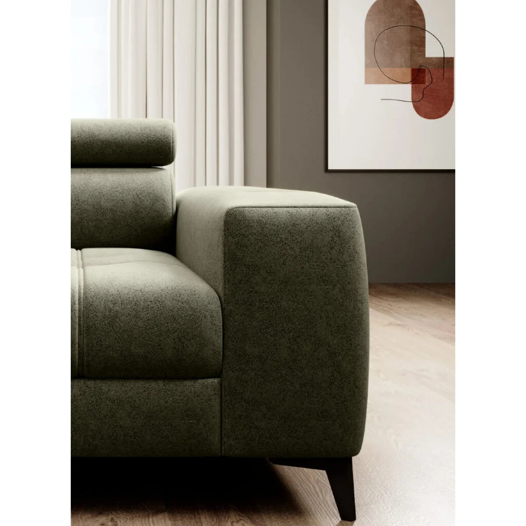 Coltar extensibil ASTOLA, personalizabil materiale Gama Premium, cu lada depozitare si tetiere reglabile, 280x193x99 cm