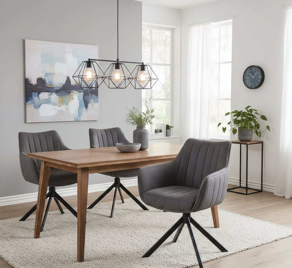 Scaun rotativ AZALIA, gri inchis/negru, stofa/metal, 61x44x86 cm