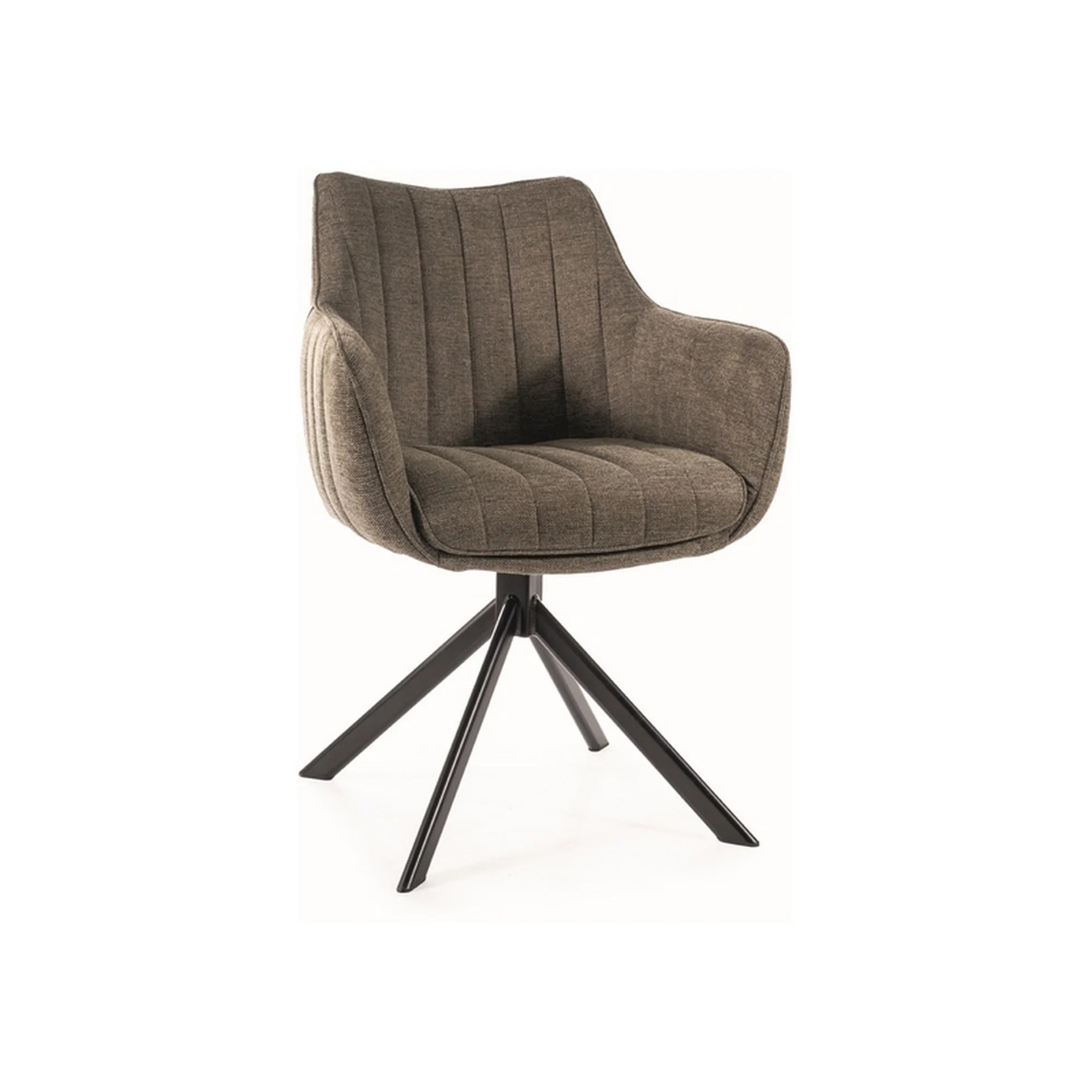 Scaun rotativ AZALIA, verde olive/negru, stofa clasica/metal, 61x44x86 cm