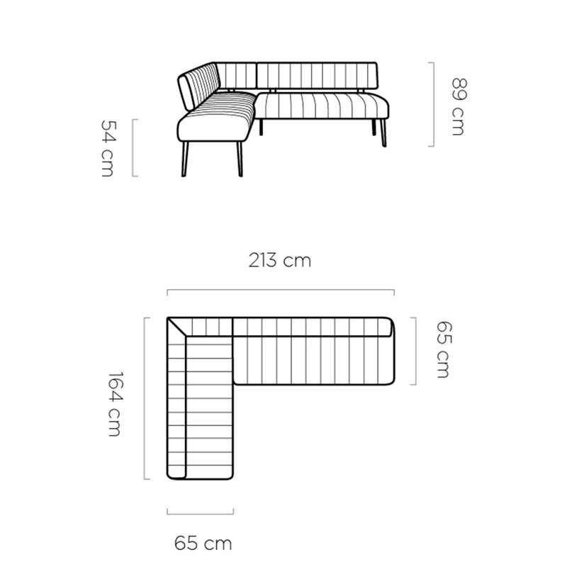 Coltar bucatarie ALTO, personalizabil materiale gama Premium, 213X164X89 cm