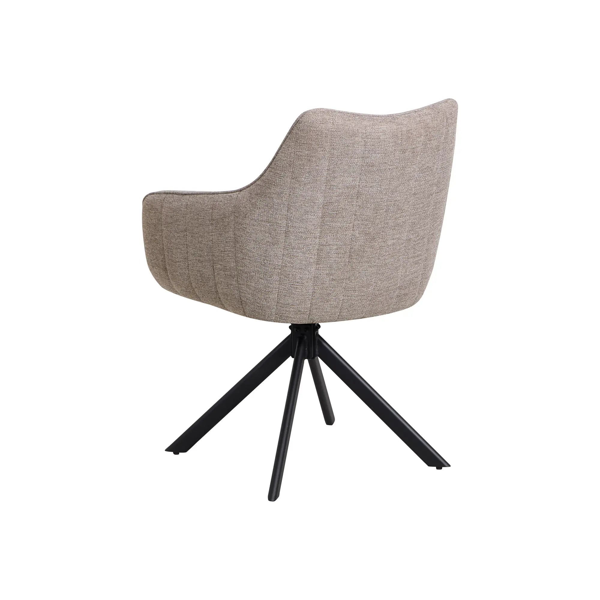 Scaun rotativ ASTON, grej/negru, stofa/metal, 61x44x86 cm
