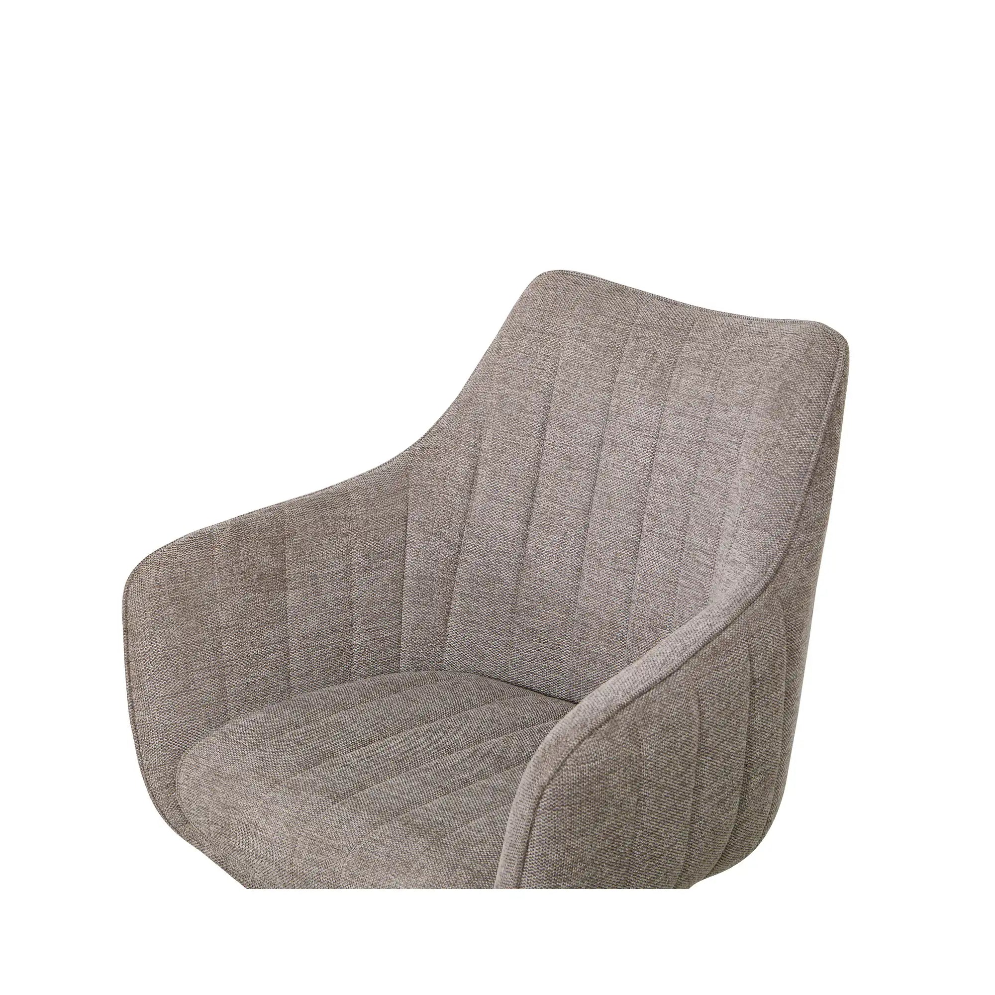 Scaun rotativ ASTON, grej/negru, stofa/metal, 61x44x86 cm