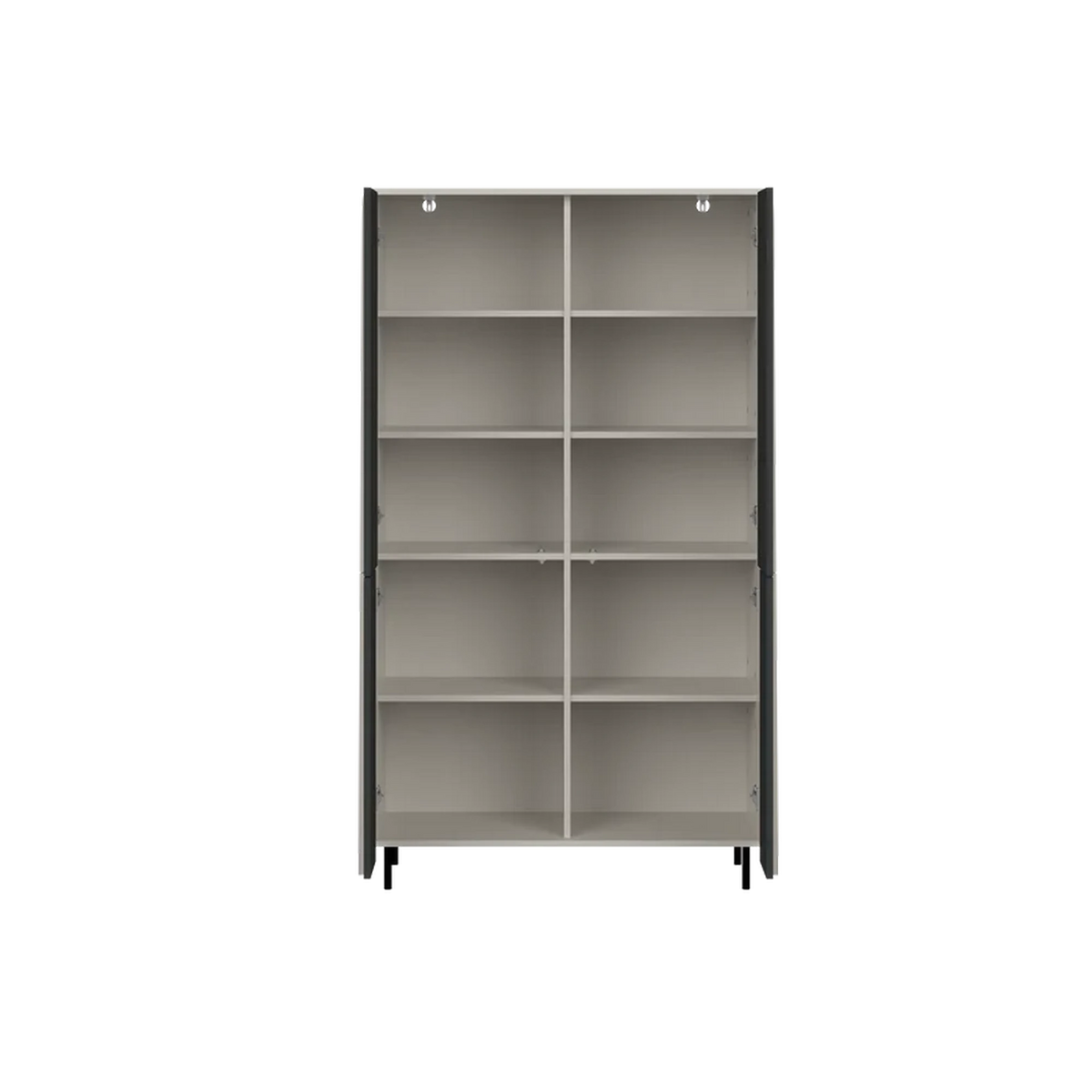 Dulap haine adancime 40 cm ASTORIX, casmir/gri grafit, PAL laminat, cu 4 usi, 100x40x185 cm