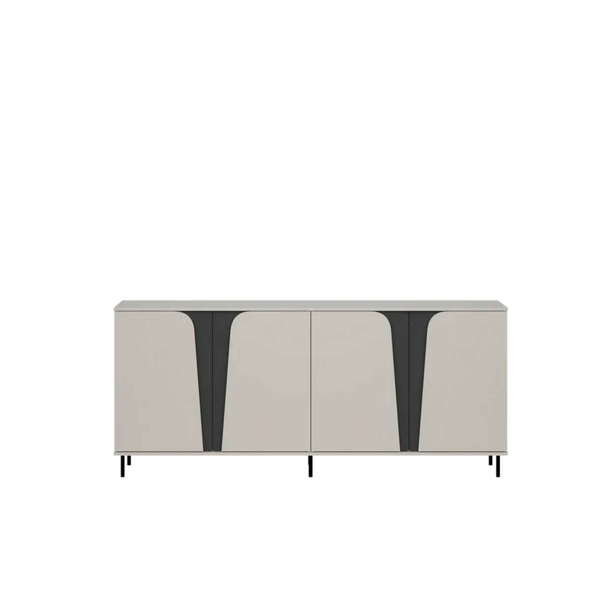 Comoda living ASTORIX, casmir/gri grafit, PAL laminat, 200x40x93 cm
