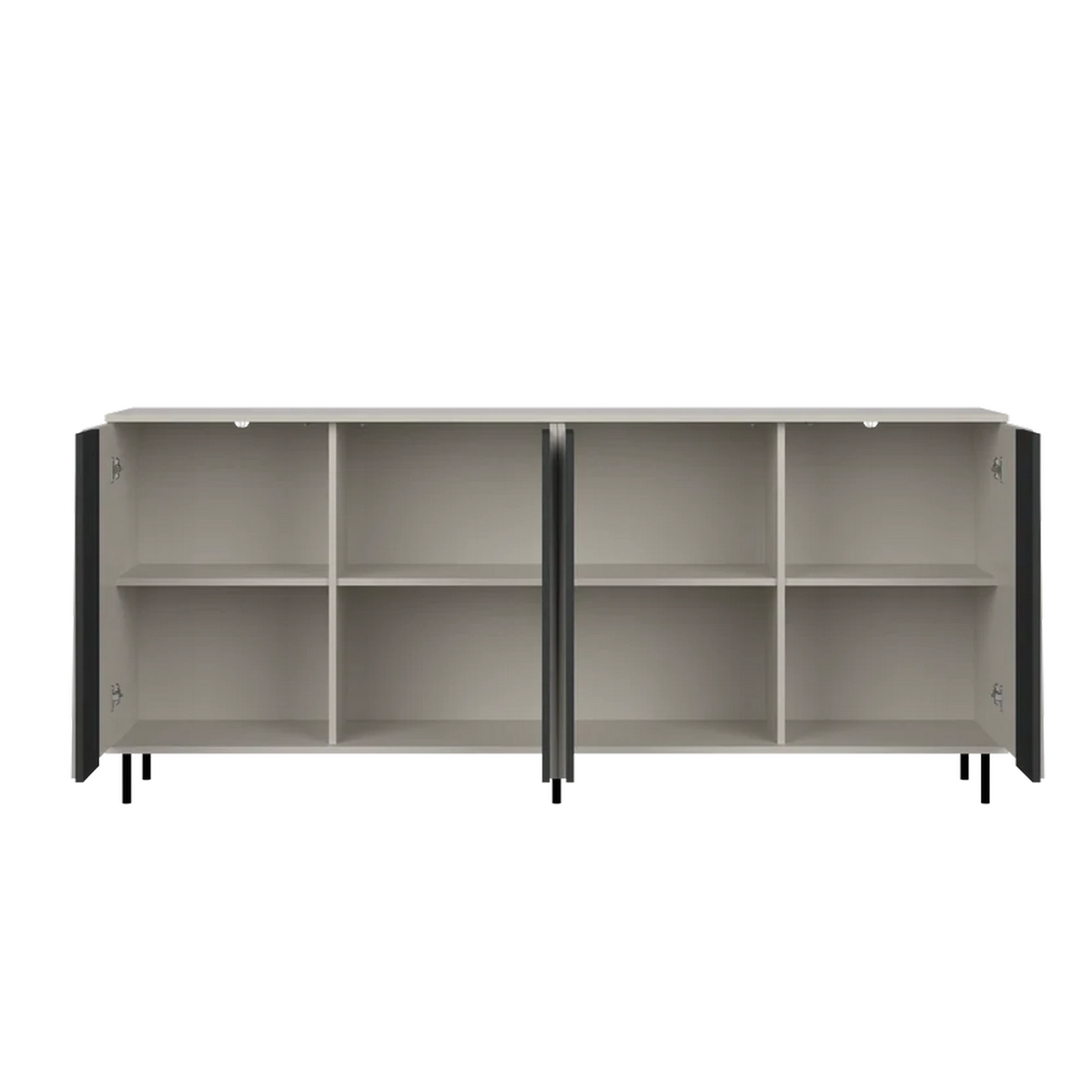 Comoda living ASTORIX, casmir/gri grafit, PAL laminat, 200x40x93 cm