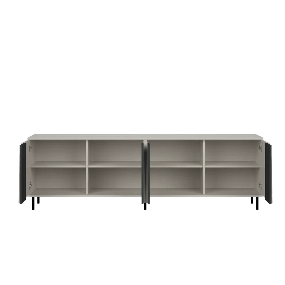 Comoda TV living ASTORIX, casmir/gri grafit, PAL laminat, 200x40x68 cm