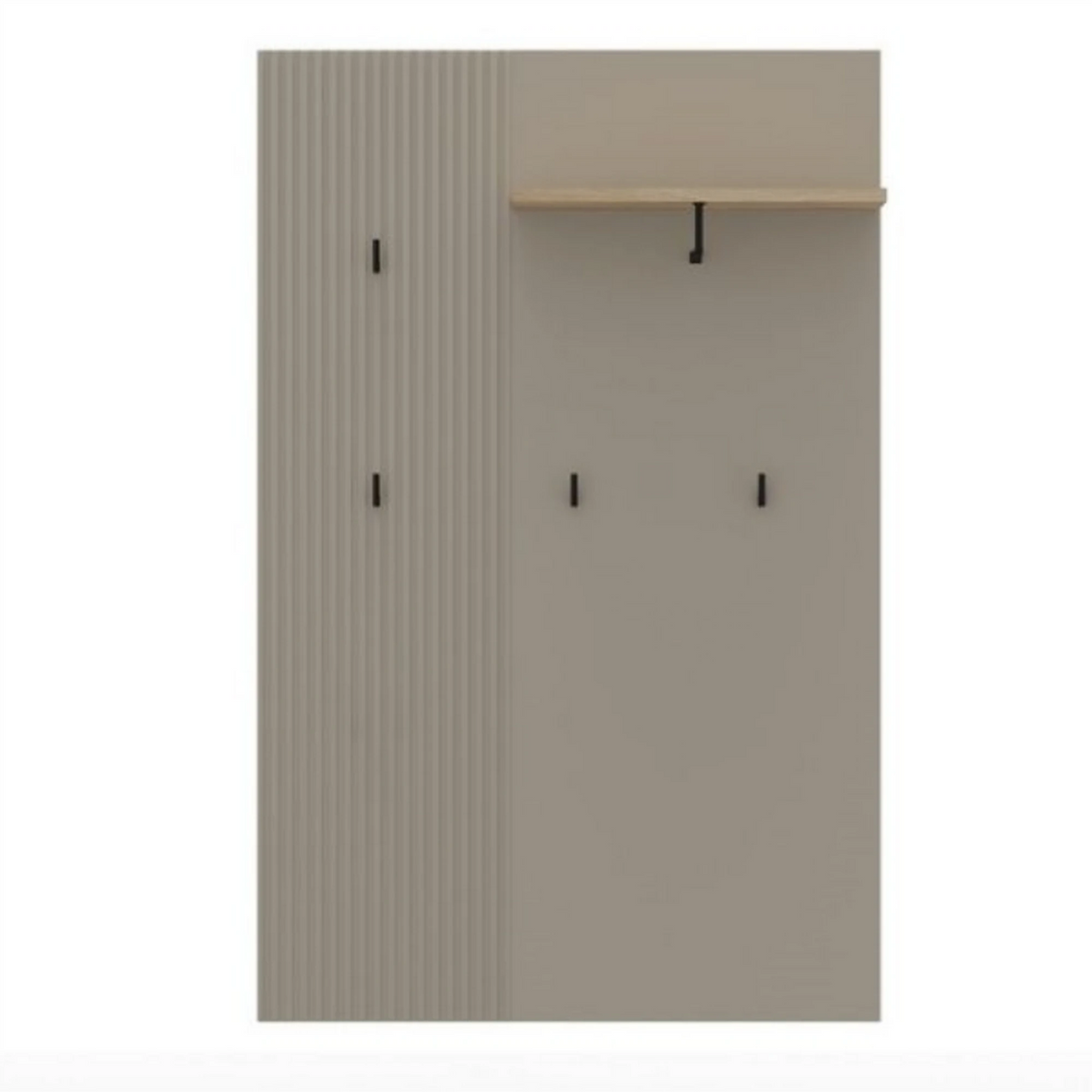 Cuier de perete hol DOMINICA, grej/stejar, PAL laminat, 85x26x133 cm