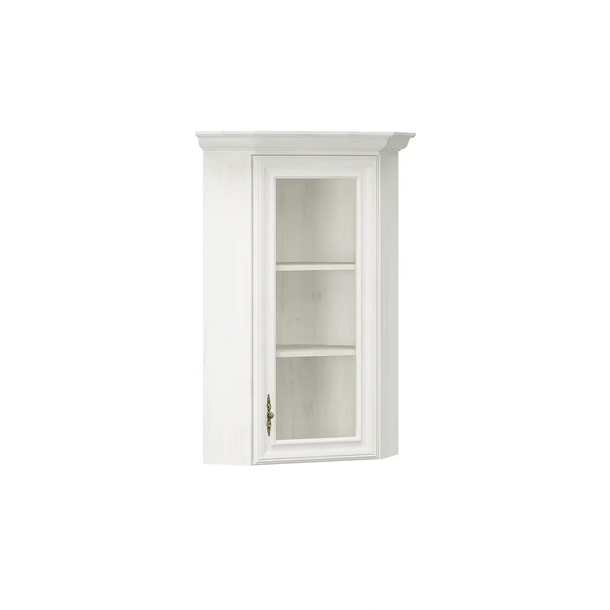 Vitrina suspendata living IRYS, pin alb anderson, PAL laminat, 56x56x109 cm